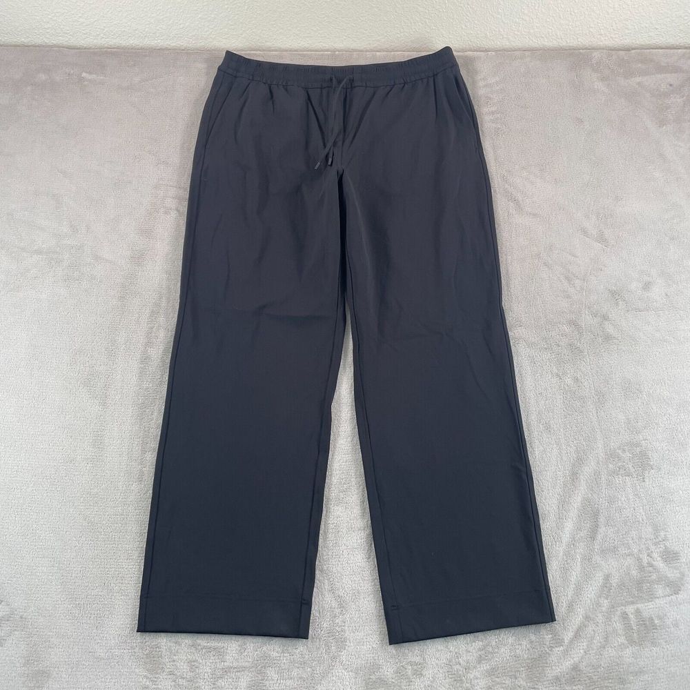 Lululemon Luxtreme Mid-Rise Straight-Leg Trouser Women‎ XL Black Wicking NWOT